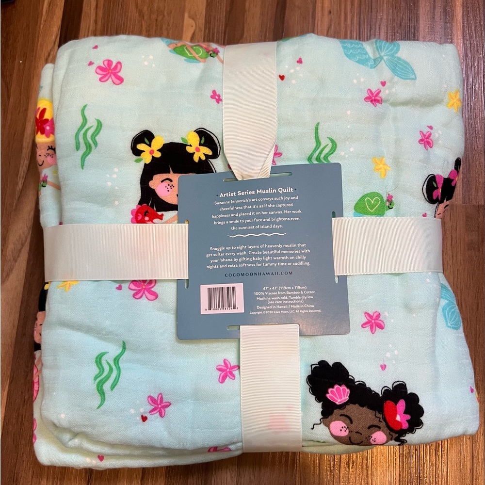 coco moon baby girl muslin quilt - Picture 4 of 5